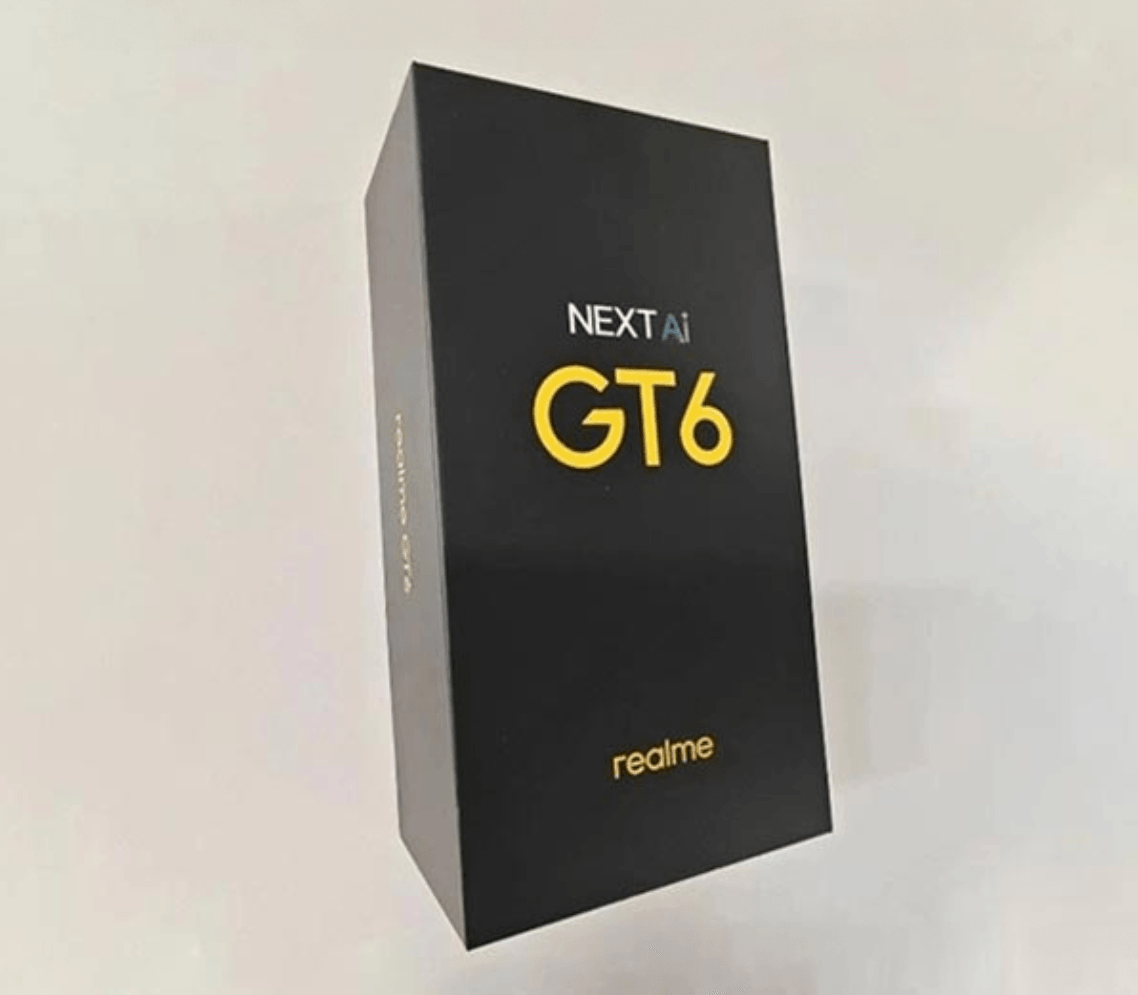 Realme GT6 retail box leaks caused by AI
